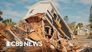 Hurricane Milton rescues continue images show large tornado wreckage [upl. by Akinehc]