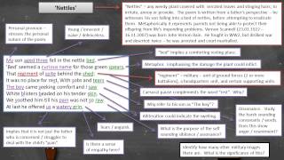 Vernon Scannell  Nettles  Annotation [upl. by Enaelem]