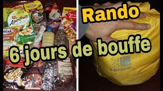 Nourriture pour 6 Jours de Randonnée en Autonomie [upl. by Sitsuj975]