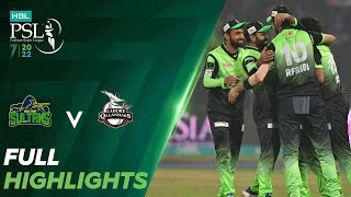 Full Highlights  Multan Sultans vs Lahore Qalandars  Match 34 Final  HBL PSL 7  ML2T [upl. by Nerhtak]