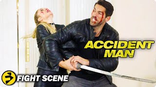 ACCIDENT MAN  Scott Adkins v Amy Johnston  Mike vs Jane the Ripper  Fight Scene [upl. by Anoek]