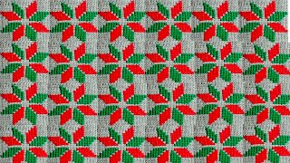 Easy simple new design cross stitch flower design  সহজ সোজা নতুন ডিজাইনের গুন সেলাই এর ফুলের সেলাই। [upl. by Ferrigno]