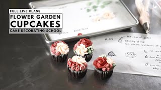 How to make Beautiful buttercream flowers Cupcakes  Cake Decorating For Beginners [upl. by Melborn]