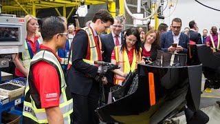 Prime Minister Trudeau at Magna Polycon in Guelph [upl. by Halilad55]