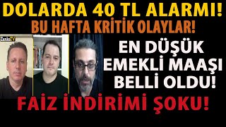 DOLARDA 40 TL ALARMI BU HAFTA KRİTİK OLAYLAR EN DÜŞÜK EMEKLİ MAAŞI BELLİ OLDU FAİZ İNDİRİMİ ŞOKU [upl. by Declan684]