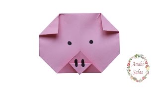 Cómo hacer un cerdito de papel  Origami fácil paso a paso origami origamifacil diyorigami [upl. by Bork]