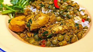 Tasty CURRIED CHICKEN with PIGEONGUNGO PEAS [upl. by Nimad]