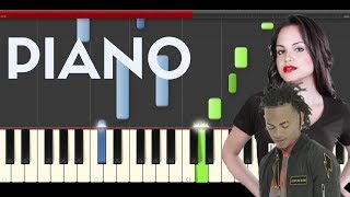 Natti Natasha Ozuna Criminal Piano Midi tutorial Sheet app Cover Karaoke [upl. by Rialc]