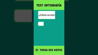 🤔🧠Test De Ortografía test trivia ortografia quiz gramática shorts adivinanza culturageneral [upl. by Dammahum]