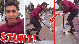 TRICKS LEREN OP STUNTSTEP IN SKATEPARK [upl. by Aloke833]