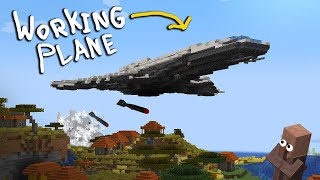 How I Made The COOLEST WORKING Space Ship  Plane In Minecraft Create  Valkyrien Skies [upl. by Wiedmann]