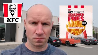 KFCs New Seasoned Fries with bonus Twister review [upl. by Halsy]