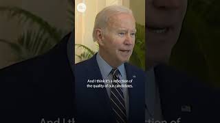 Biden congratulates Democrats on holding Senate Bigger the number the better  USA TODAY Shorts [upl. by Dail]