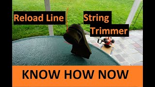 How to replace string trimmer line  Echo SRM 225 Speed Feed head [upl. by Relyhcs351]