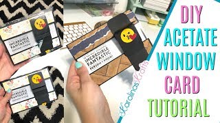 DIY Acetate Window Card Tutorial ACETATE CARD MAKING [upl. by Otti234]