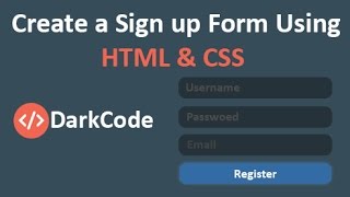 How to create a registration form HTMLCSS [upl. by Marj890]