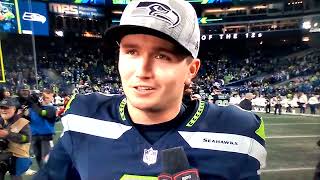 Drew Lock Post Game Interview SEAHAWKS FLY AWAY FROM EAGLES On Monday Night Football [upl. by Garrity]