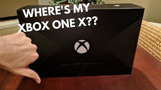 Xbox One X Unboxing GONE WRONG Scorpio Edition [upl. by Auqenat]