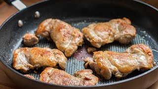 Pan Fried Boneless Skinless Chicken Thighs  EASY  EatSimpleFoodcom [upl. by Sirron998]