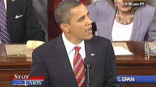 Pres Obamas First State of the Union Address [upl. by Nosloc]