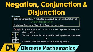 Logical Operators − Negation Conjunction amp Disjunction [upl. by Ramsden198]