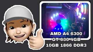 AMD A4 6300  10GB RAMGT 630 4GB BENCHMARK [upl. by Okim]