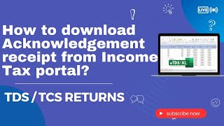 How to download TDSTCS Acknowledgement receipt [upl. by Mail94]