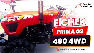 Eicher Prima G3 480 4WD Full Review and Specifications 2023  Newly Launched  Tractorkarvan [upl. by Favien]