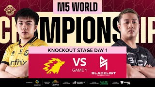 FIL M5 Knockouts Day 1  ONIC vs BLCK  Game 1 [upl. by Ignaz]