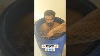 Part2 Desi ice bath😱 viralvideo gym trendingvideo challenge respect fitness trendingvideo [upl. by Blunt]