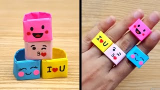 Cute DIY Ring from Paper  Handmade Paper Ring Easy Paper Ring Making  Origami Paper Ring [upl. by Kailey]