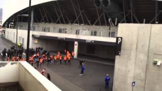 Préparation de l’EURO 2016  exercice de maintien de l’ordre au stade Vélodrome à Marseille [upl. by Irehc]