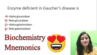 Biochemistry Mnemonics  Gauchers disease  Enzyme deficiency mnemonics  Dr Nikita Nanwani [upl. by Enajiram]