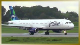 JETBLUE Airbus A321 performs Rejected Takeoff Test [upl. by Animar]