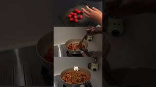 Cherry tomato pasta 🍅  foodvlog food cooking homebodyvlog pasta [upl. by Asseralc]