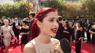 Ariana Grande Talks Music at the Creative Arts Emmy Awards 2011 [upl. by Harrell547]