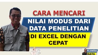 Cara Mencari Nilai Modus dari Data Penelitian di Excel dengan Cepat [upl. by Ecnerewal]