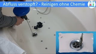 Abfluss verstopft Beheben ohne Chemie und Hausmittel mit einer Spirale in Küche Badewanne Dusche [upl. by Aniretake377]