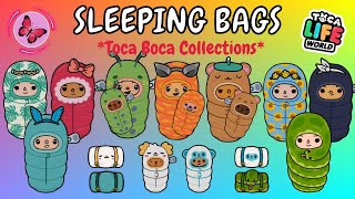 ALL SLEEPING BAGS  BABY SLEEPING BAGS in Toca Life World  Toca Boca Collections  TOCA GIRLZ [upl. by Aimerej343]