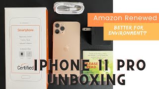 AMAZON RENEWED  iPhone 11 Pro Unboxing [upl. by Meil991]