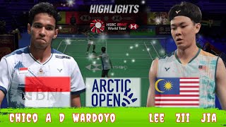 Highlight 🔴 Lee Zii Jia MAS vs INA Chico Aura Dwi Wardoyo Badminton Arctic Open Mens Singles [upl. by Krause]