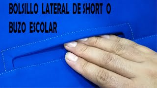 COMO HACER BOLSILLO FACILCOMO COCER BOLSILLO LATERAL PARA SHORT  SUDADERA O BUZO [upl. by Gilder662]