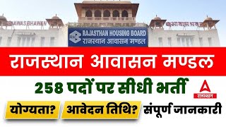 Rajasthan Housing Board Vacancy 2023  QualificationsForm Date Complete Details [upl. by Mcnutt]