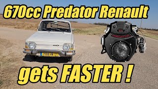 S4 E33 The twin carburetor 670 cc predator powered Renault is repaired and now even faster [upl. by Arihsaj]