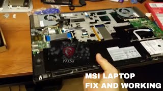 MSI laptop was not turning now is working and fixed [upl. by Euton]