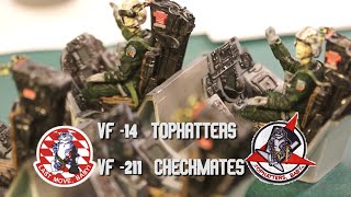 F 14A Tomcat VF 211 Checkmates VF 14 Tophatters build 132 [upl. by Korten]