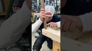 Using some Festool tools and chisels to cut in some square pegs woodworking joinery tools maker [upl. by Ferrick]