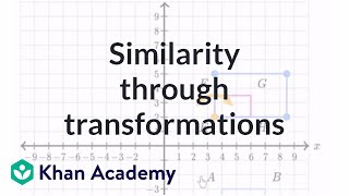 Testing similarity through transformations  Similarity  Geometry  Khan Academy [upl. by Nna]