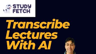 Transcribe Lectures with AI  StudyFetch [upl. by Arsi]