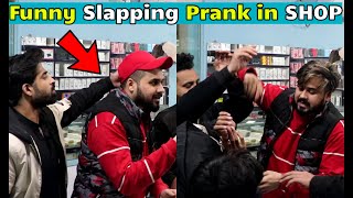 Funny Slapping Prank in Mobile Shop  Pranks in Pakistan  LahoriFied [upl. by Teerprug]